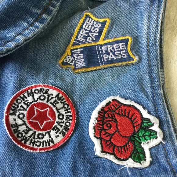 Art Class Denim Patch Vest Jean Vest Button Down Women’s XL - Picture 6 of 9